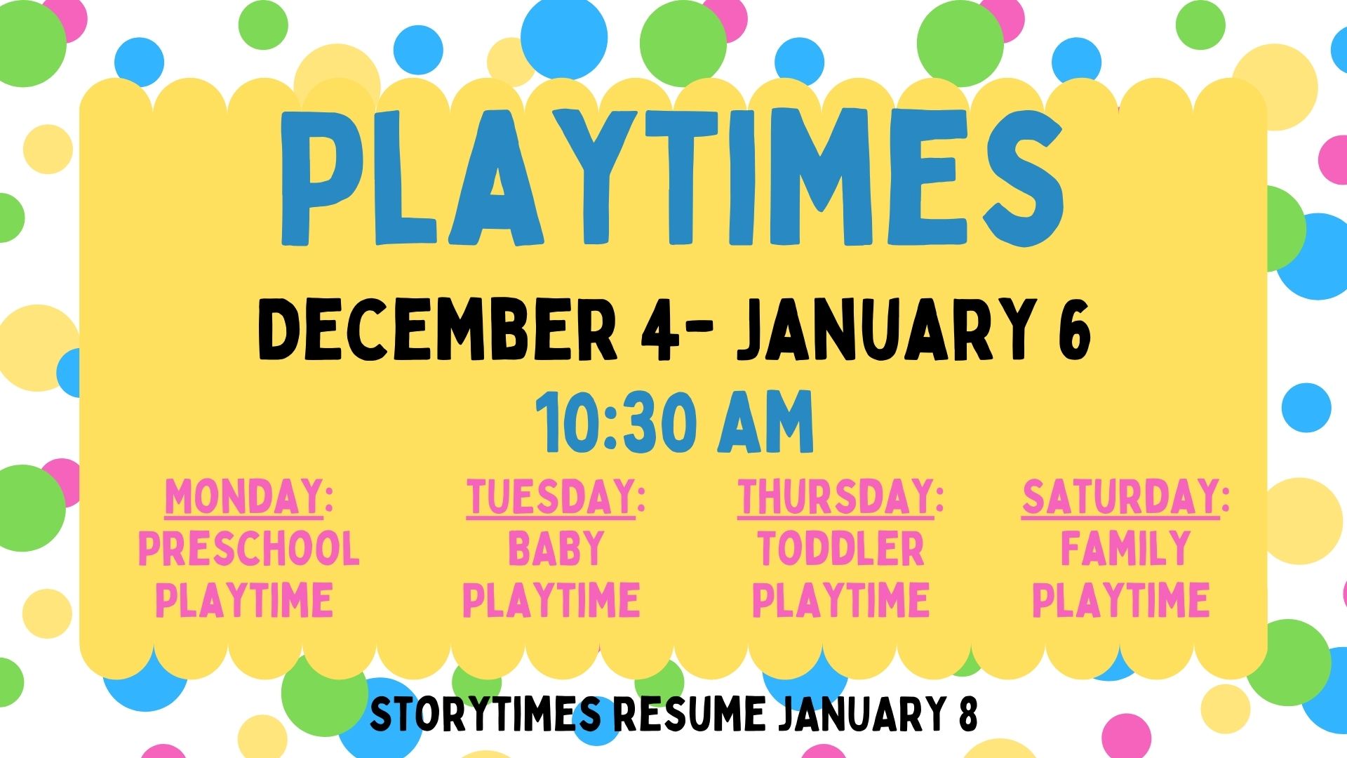 Preschool Playtime Handley Regional Library System